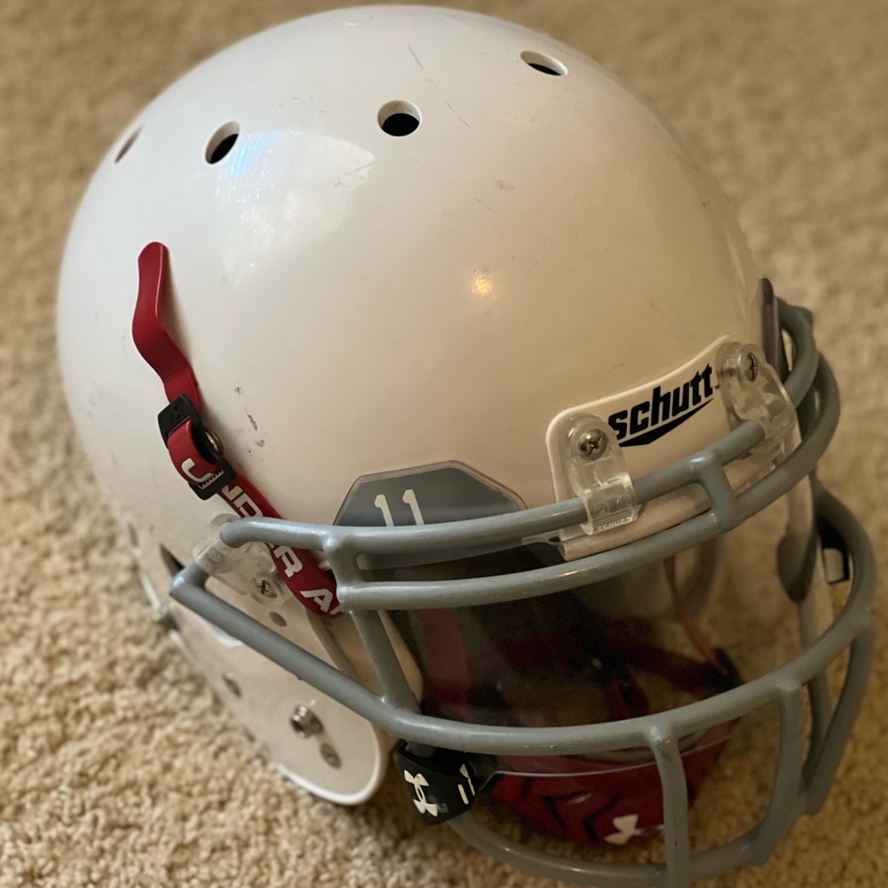 Youth (kids) Schutt Football Helmet (white).  Size: Medium